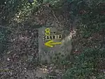 Ein klassischer Jakobswegweiser
