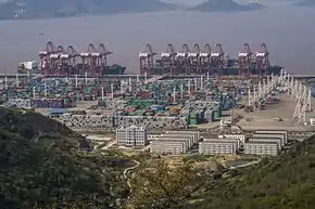 Container-Terminal im Ningbo-Zhoushan-Hafen