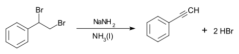 Synthese von Phenylacetylen