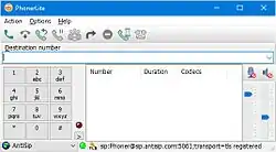 Screenshot von PhonerLite