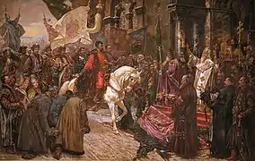 Einzug von Bohdan Chmelnyzkyj in Kiew, 1912 Nationales Kunstmuseum der Ukraine