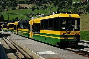 WAB Bhe 4/8 141 in Grindelwald Grund