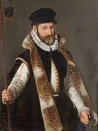 Mann mit Pelzfutter (Wildkatze?)(Holland, 1575)