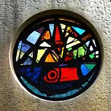 Pieter van de Cuylen-Köhli (1909–1990) Kunstmaler, Zeichner, Plastiker, Religiöse Kunst, Glasbild-Skuplur, Grab auf dem Friedhof Hörnli, Riehen, Basel-Stadt