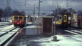 Der 1998 verunfallte Triebwagen 4507 im Jahr 1984 in Pieton