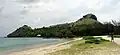 Pigeon Island vom Zugang aus gesehen