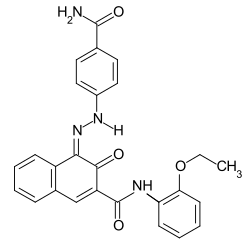 Strukturformel von Pigment Rot 170