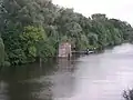 Die Pfeiler der abgetragenen Brücke der Marschbahn über die&nbsp;…