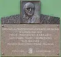 Piotr Zaremba gewidmete Gedenktafel am Gebäude des Rathauses Stettins