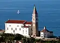 St. Georg mit Baptisterium in Piran (17. Jahrhundert)⊙45.5279313.570658