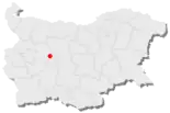 Karte von Bulgarien, Position von Pirdop hervorgehoben
