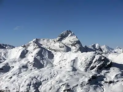 Blick nach Westen zum Piz Platta.