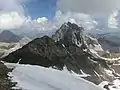 Blick Richtung Norden zum Piz Val Lunga und Piz Ela (v. l. n. r.).
