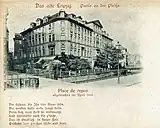 Postkarte mit Gedicht zum Abbruch des Place de repos