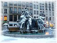 Fontaine Bartholdi auf der Place des Terreaux