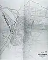 Plan zur Stadterweiterung von Heilbronn von Louis de Millas von 1840.
