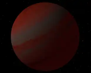 Künstlerische Darstellung von WASP-7 b