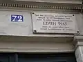 Geburtsort von Édith Piaf, 72 Rue de Belleville.