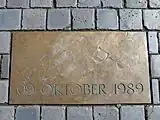 Tafel „09 OKTOBER 1989“