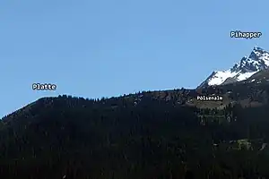 Platte und Pihapper vom gegenüber liegenden Lämmerbichl aus gesehen