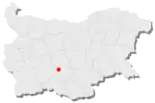 Karte von Bulgarien, Position von Plowdiw hervorgehoben
