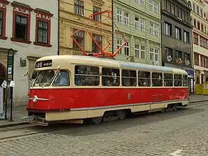 In den Ursprungszustand zurückversetzter Tatra T2 in Pilsen