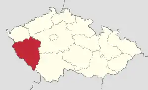Lage von Plzeňský kraj in Tschechien (anklickbare Karte)