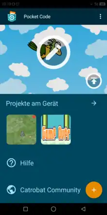PocketCode User interface