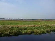 Blick über den Polder Glies zum Sellstedter See