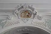 Stuckkartusche mit Wappen