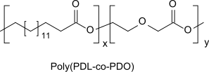 Copolymer aus ω-Pentadecalacton und 1,4-Diocxan-2-on