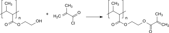 Polymeranaloge Umsetzung von Poly-HEMA mit Methacryloylchlorid