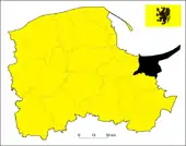 Lage des Powiat Nowodworski