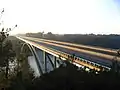 Pont du Morbihan im Verlauf der E 60 bei La Roche-Bernard, Frankreich