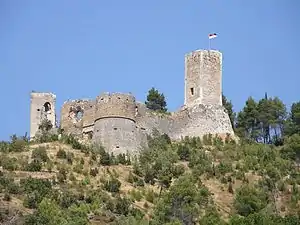 Die Burgruine in Popoli