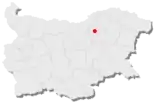 Karte von Bulgarien, Position von Popowo hervorgehoben