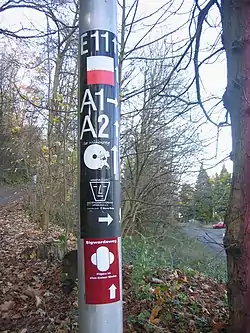 Markierung Arminiusweg und weitere (Wittekindsweg, E11, Sigwardsweg etc.)