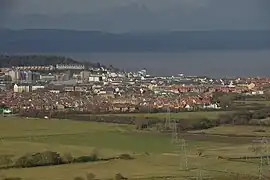 Blick vom Naish Hill auf Portishead