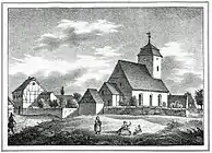 Die Kirche um 1840