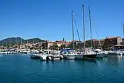 Propriano vom Yachthafen gesehen