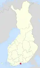Lage von Porvoo in Finnland