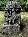 Kleindenkmal Hubertusfels im Garten der Posseltslust (Vorderseite)