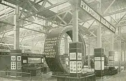 Querschnitt des North River Tunnels an einer Ausstellung