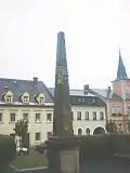 Distanzsäule am Markt