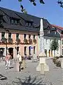Distanzsäule am Markt von Bad Gottleuba (2)