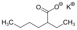 Strukturformel von Kalium-2-ethylhexanoat