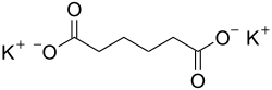 Strukturformel von Kaliumadipat