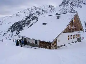 Potsdamer Hütte im Winter