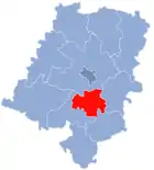 Lage des Powiat Krapkowicki in der Woiwodschaft Opole