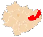 Karte des Powiat Opatowski